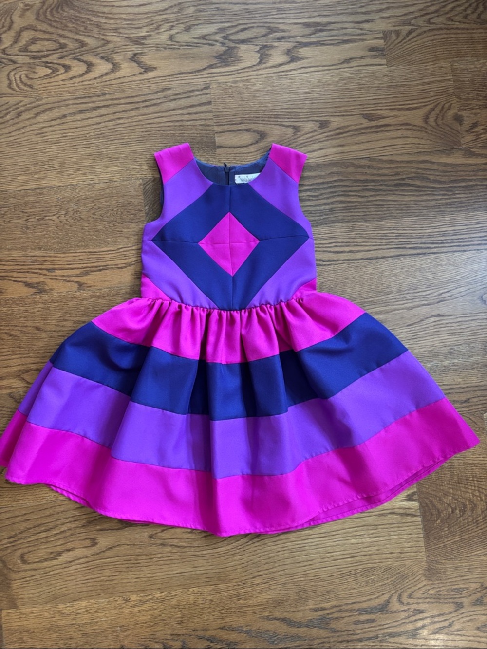Halabaloo Pink and Purple Striped Formal Dress for Girls